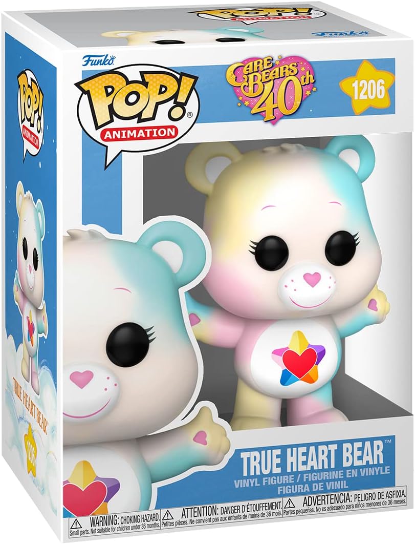 Funko Pop! Animation: CB40- True Heart Bear - Transluzent CH - Care Bears - Vinyl-Sammelfigur - Geschenkidee - Offizielle Handelswaren - Spielzeug Für Kinder und Erwachsene - TV Fans