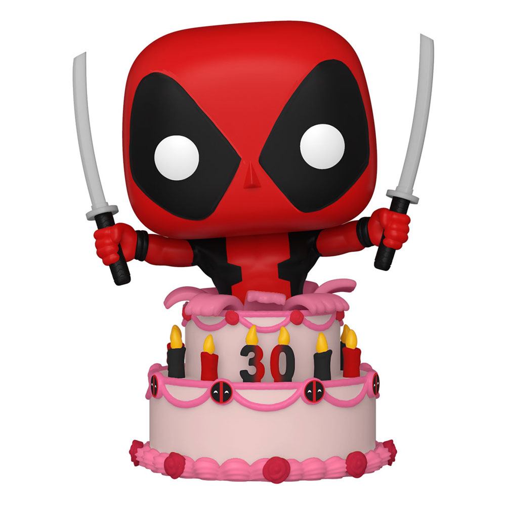 Marvel Deadpool 30th Anniversary POP! Vinyl Figur Deadpool in Cake 9 cm