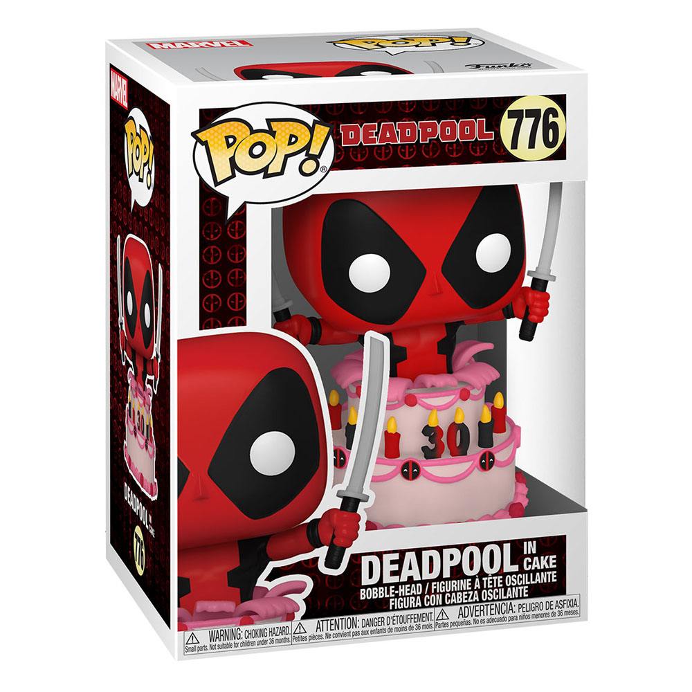 Marvel Deadpool 30th Anniversary POP! Vinyl Figur Deadpool in Cake 9 cm