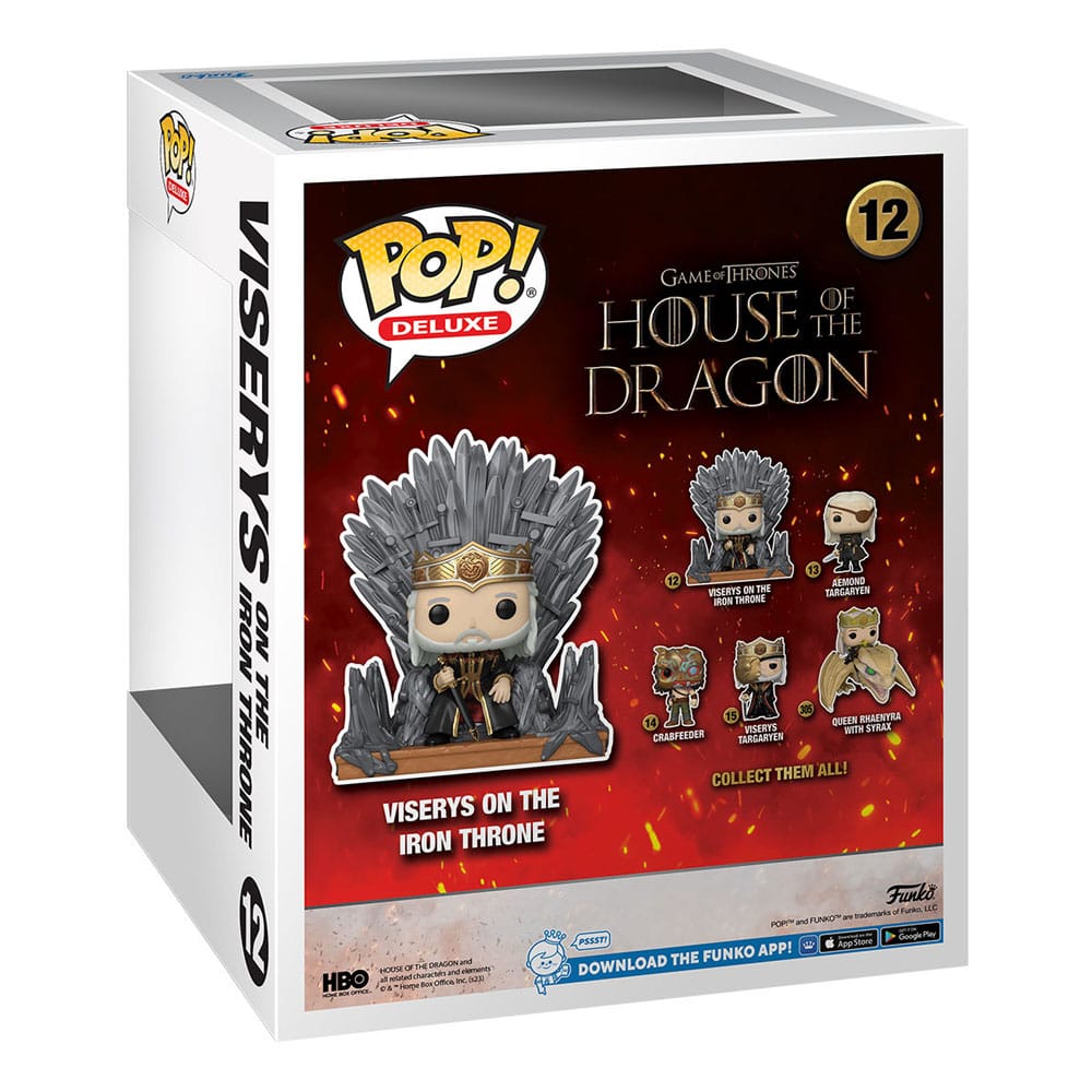 House of the Dragon POP! Deluxe Vinyl Figur Viserys on Throne 9 cm