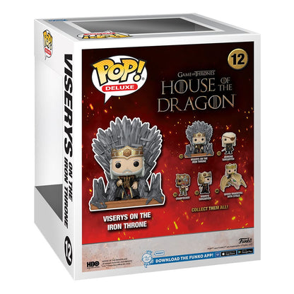 House of the Dragon POP! Deluxe Vinyl Figur Viserys on Throne 9 cm